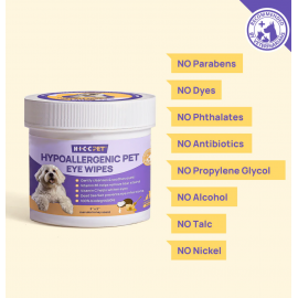 HICCPET 寵物淚痕潔眼紙 100片裝 - 無香（貓狗適用）